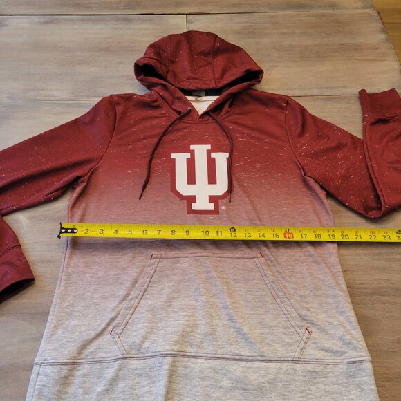 Indiana University Hoosiers Red /White Hoodie Sweatshirt Men's Medium IU Logo - Picture 6 of 9